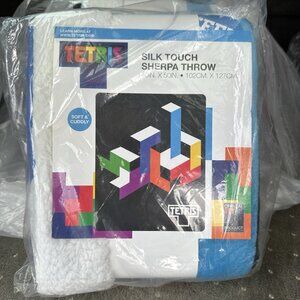 New Tetris Silk Touch Sherpa Throw Blanket 40"x50" Video Game